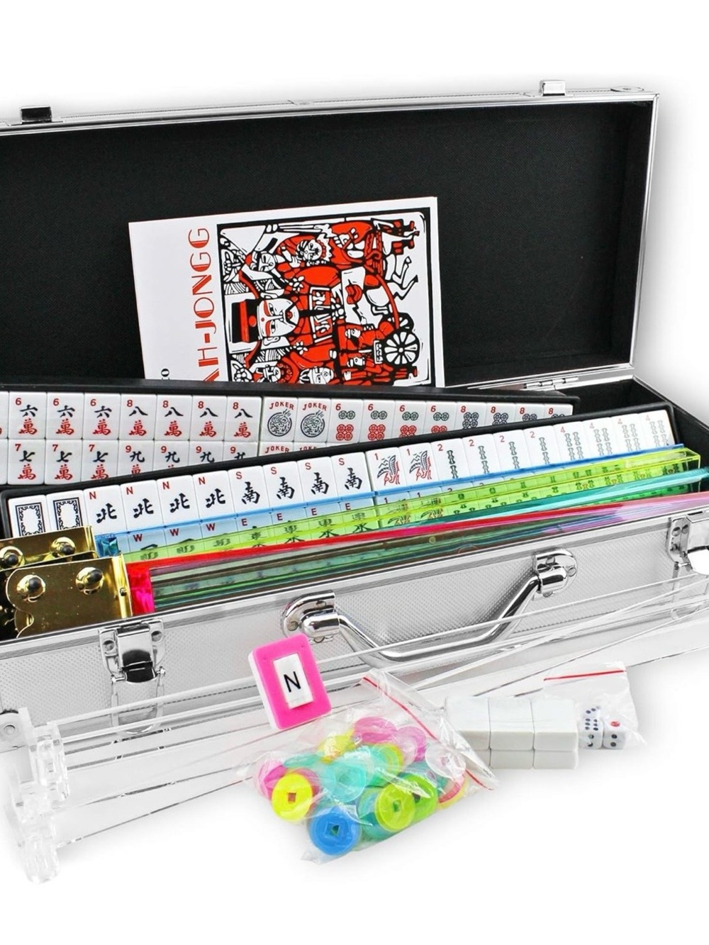 NEW Kai Tai American Mah Jongg Mahjong Set 166 Tiles Aluminum Case